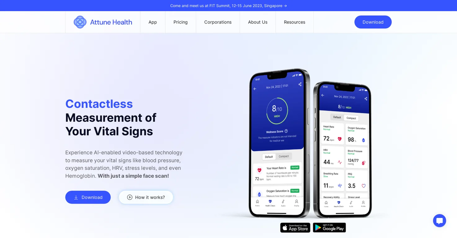 Attune health screenshot