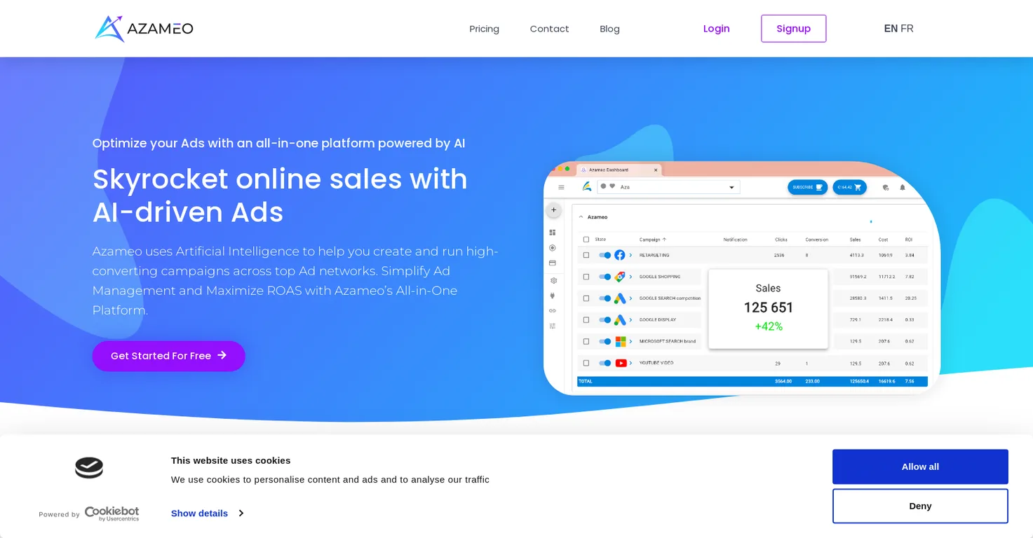 Azameo screenshot