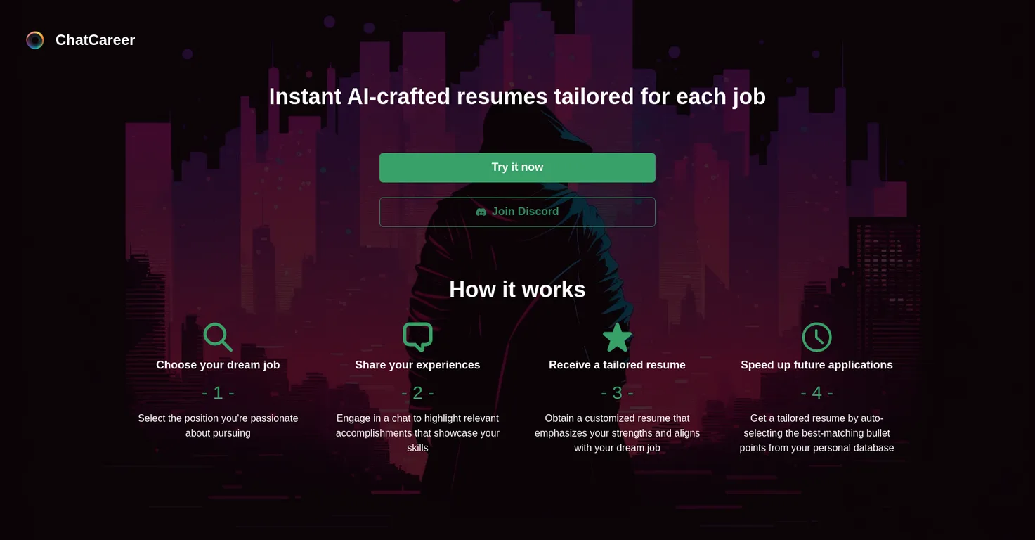 Chatcareer screenshot