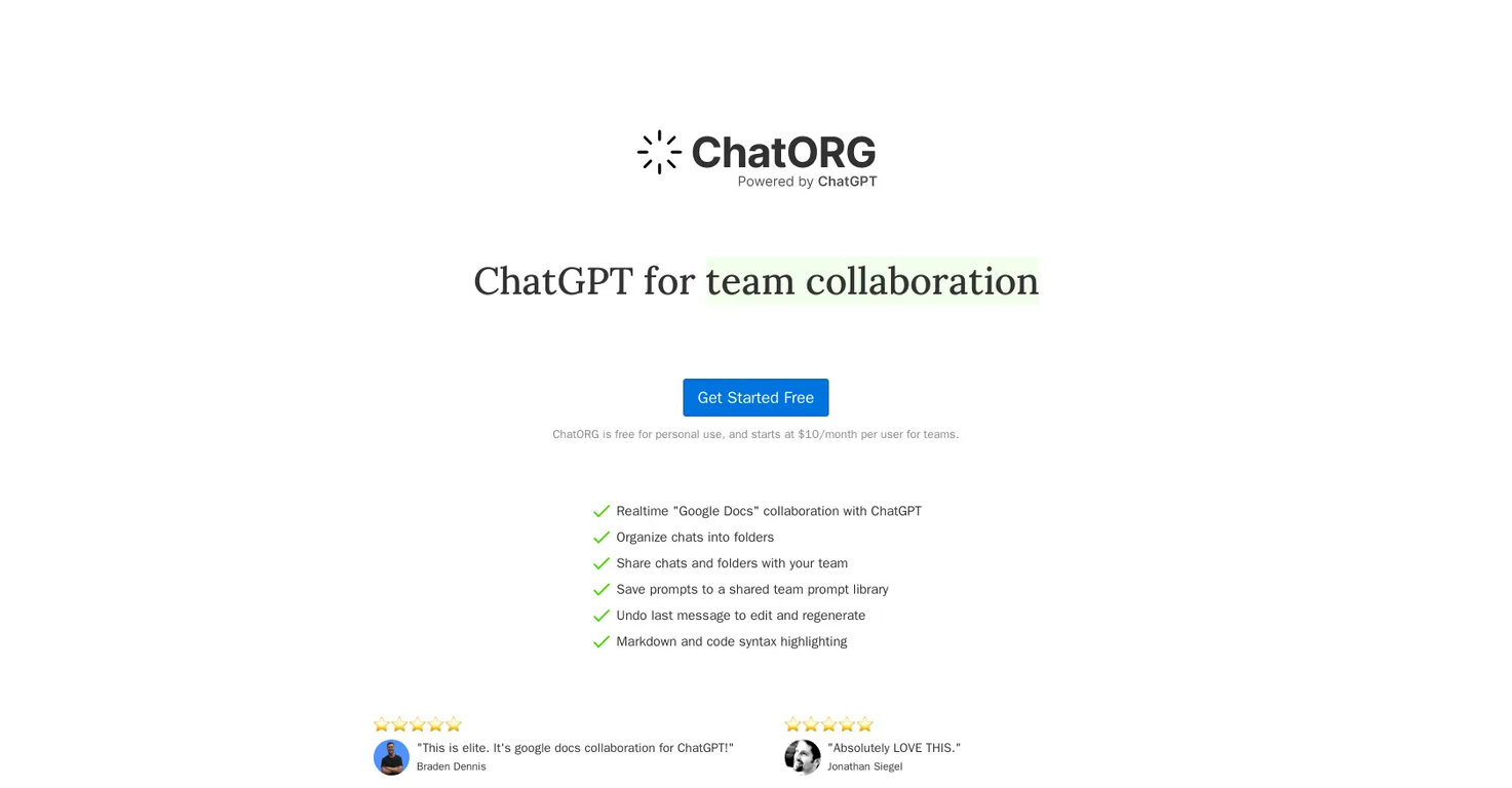 ChatOrg screenshot
