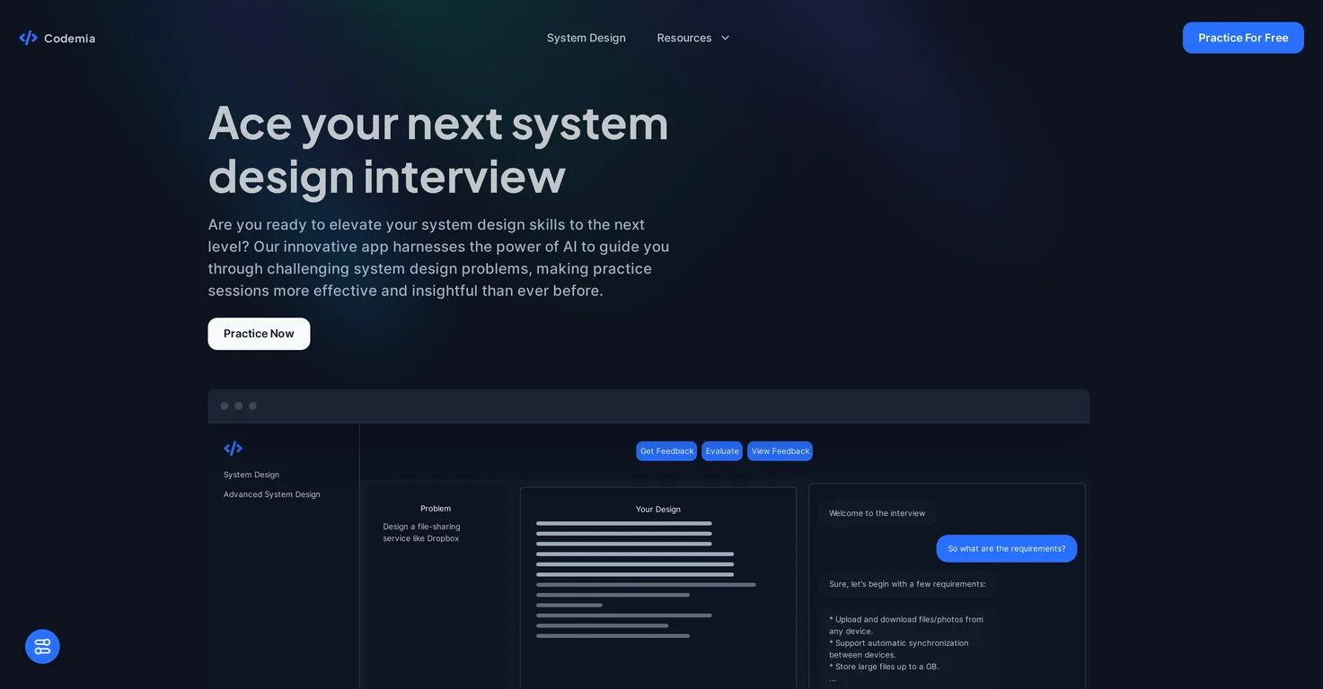 Codemia screenshot