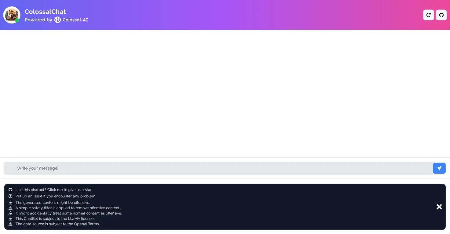 ColossalChat screenshot