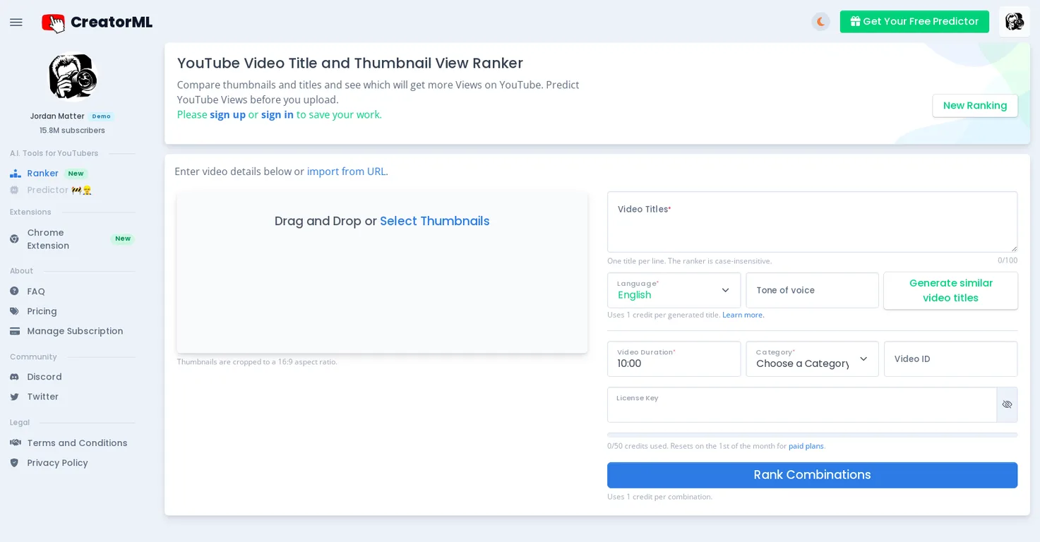 CreatorML screenshot
