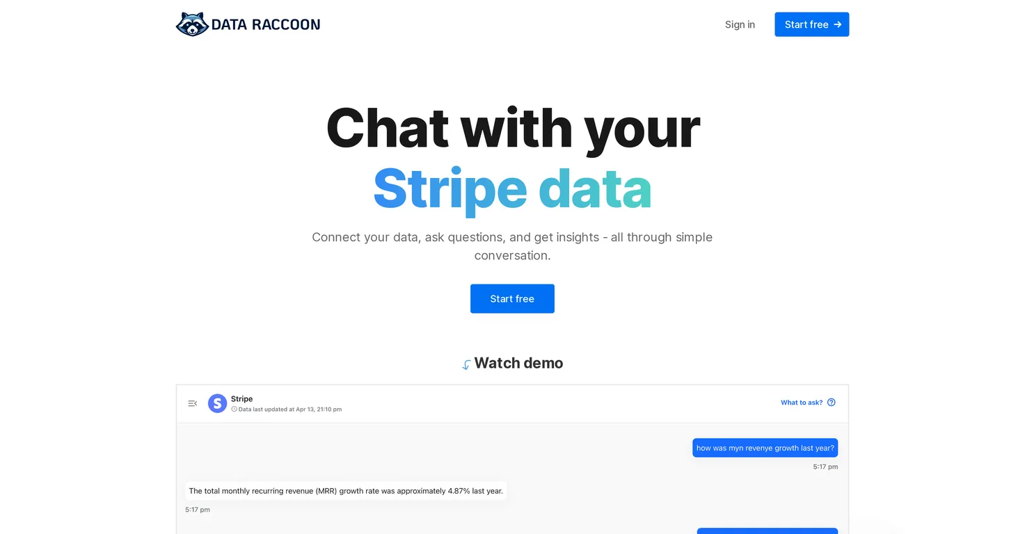 Data Raccoon screenshot