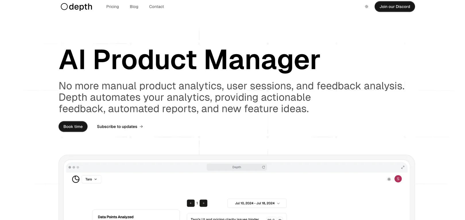 Depth - AI Product Manager screenshot