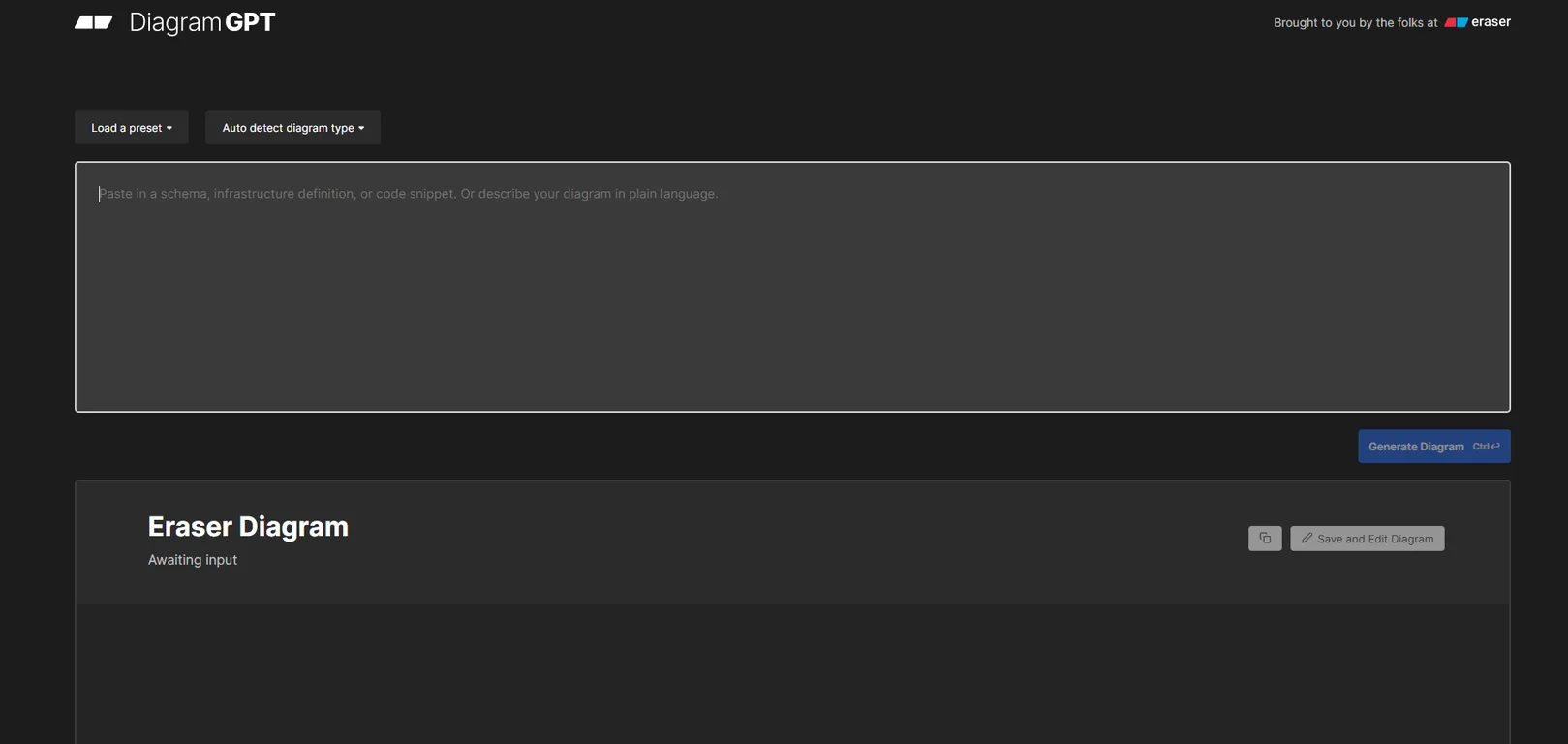 DiagramGPT by Eraser screenshot