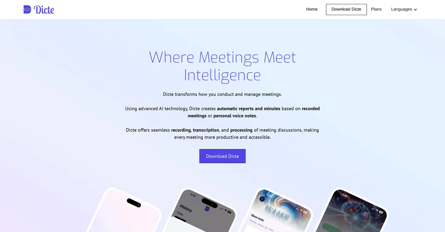 Dicte.ai screenshot