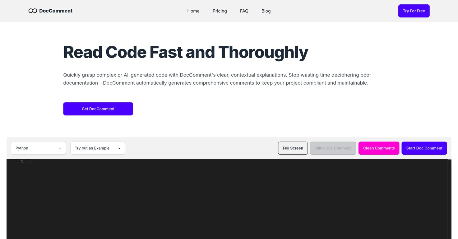 DocComment screenshot