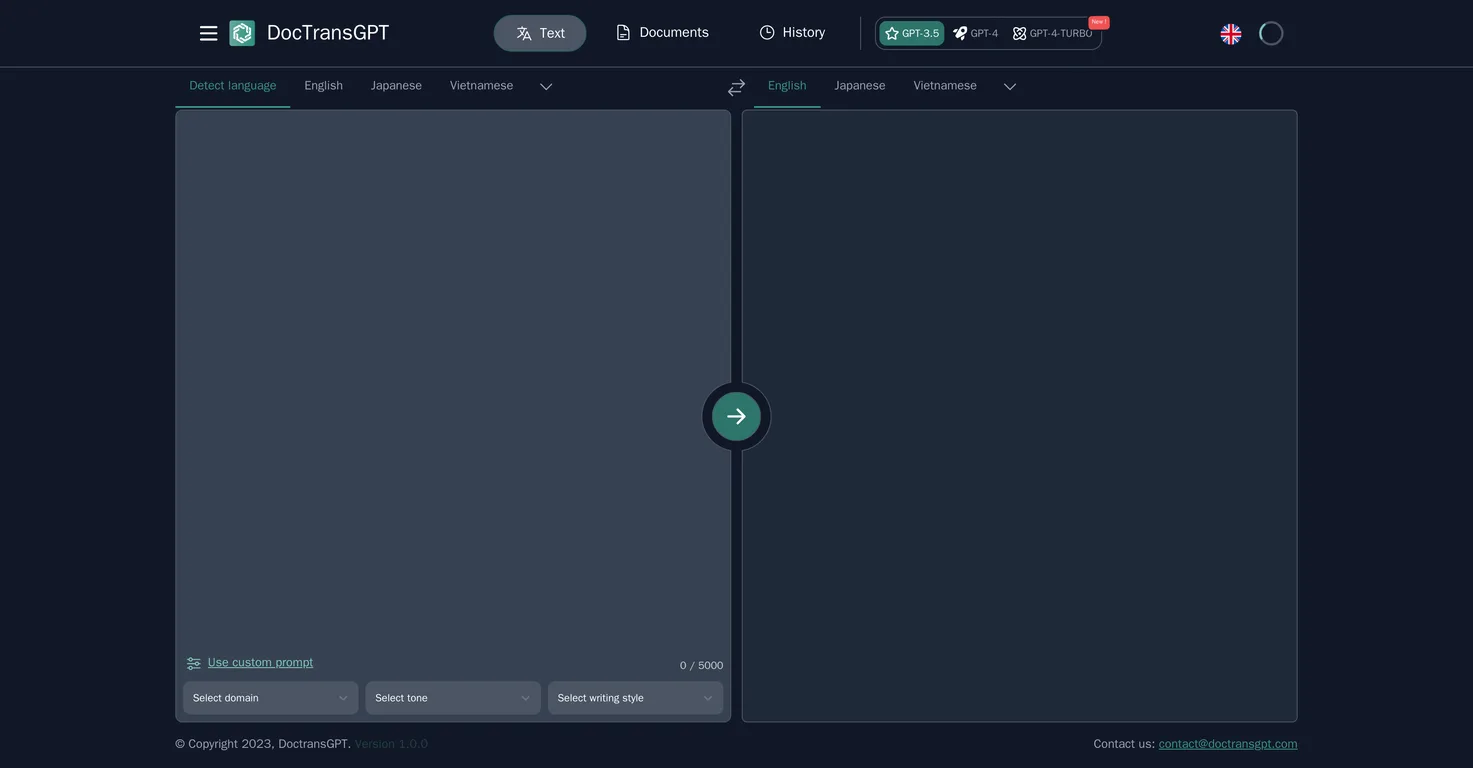 DocTransGPT screenshot