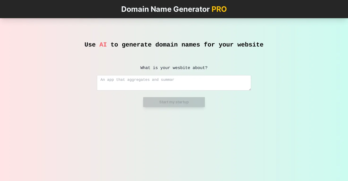 Domain Name Generator PRO screenshot
