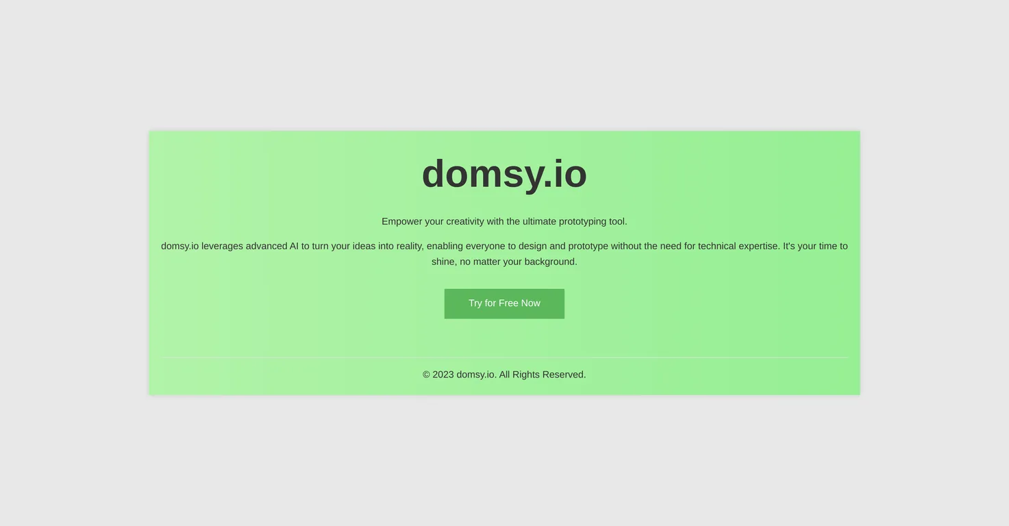 DOMSY.IO screenshot
