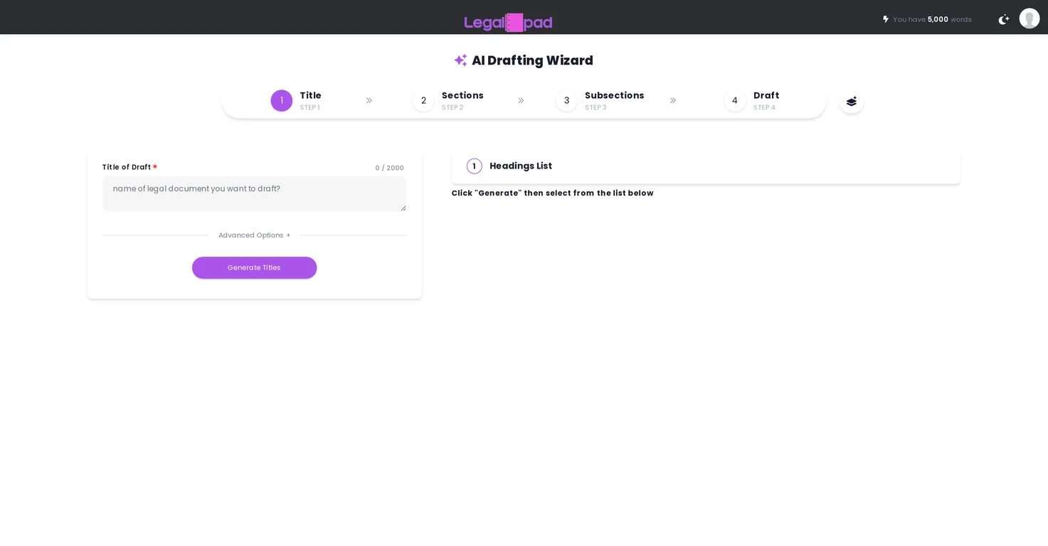 Drafting Wizard screenshot