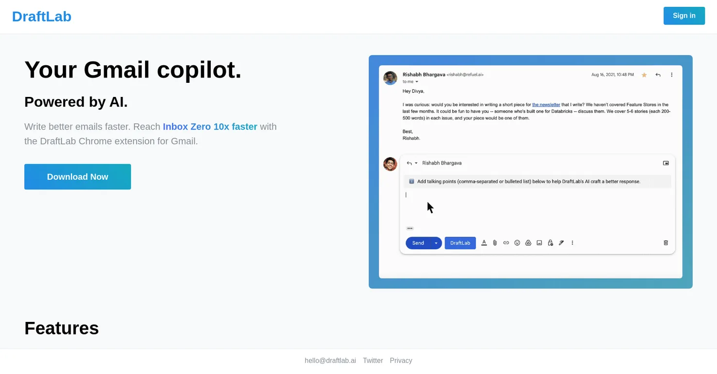 DraftLab screenshot