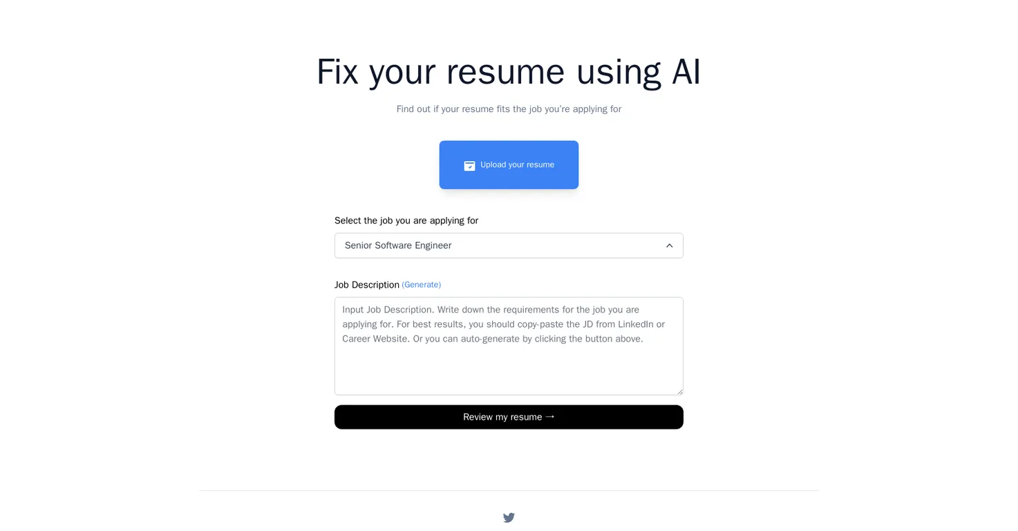 Fix My Resume screenshot