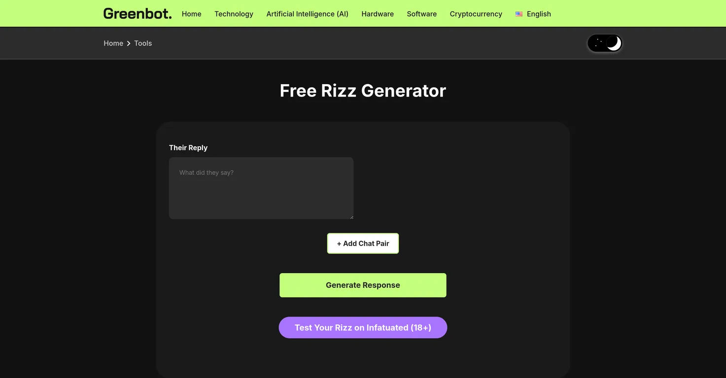 Free Rizz AI Generator screenshot