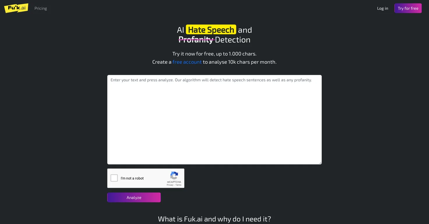 Fuk.ai screenshot