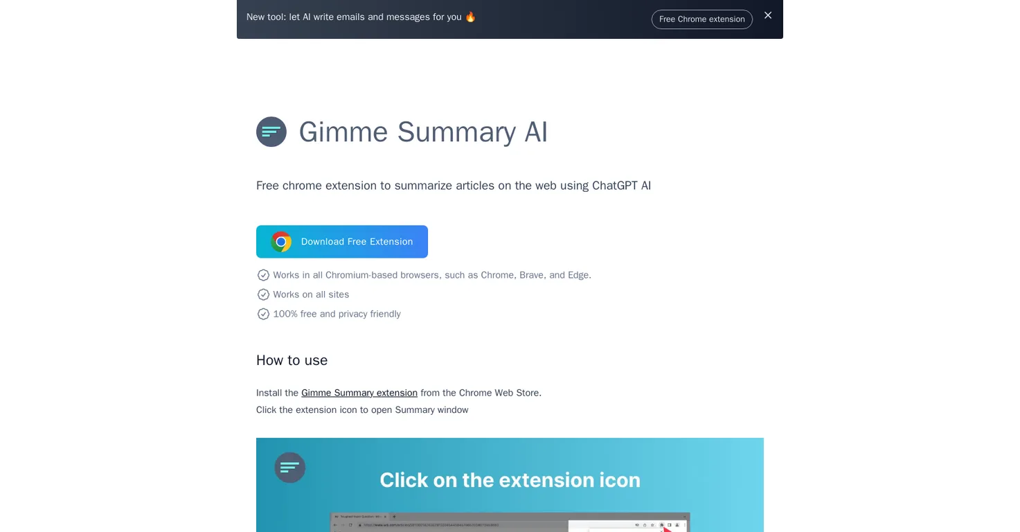 Gimme Summary AI screenshot