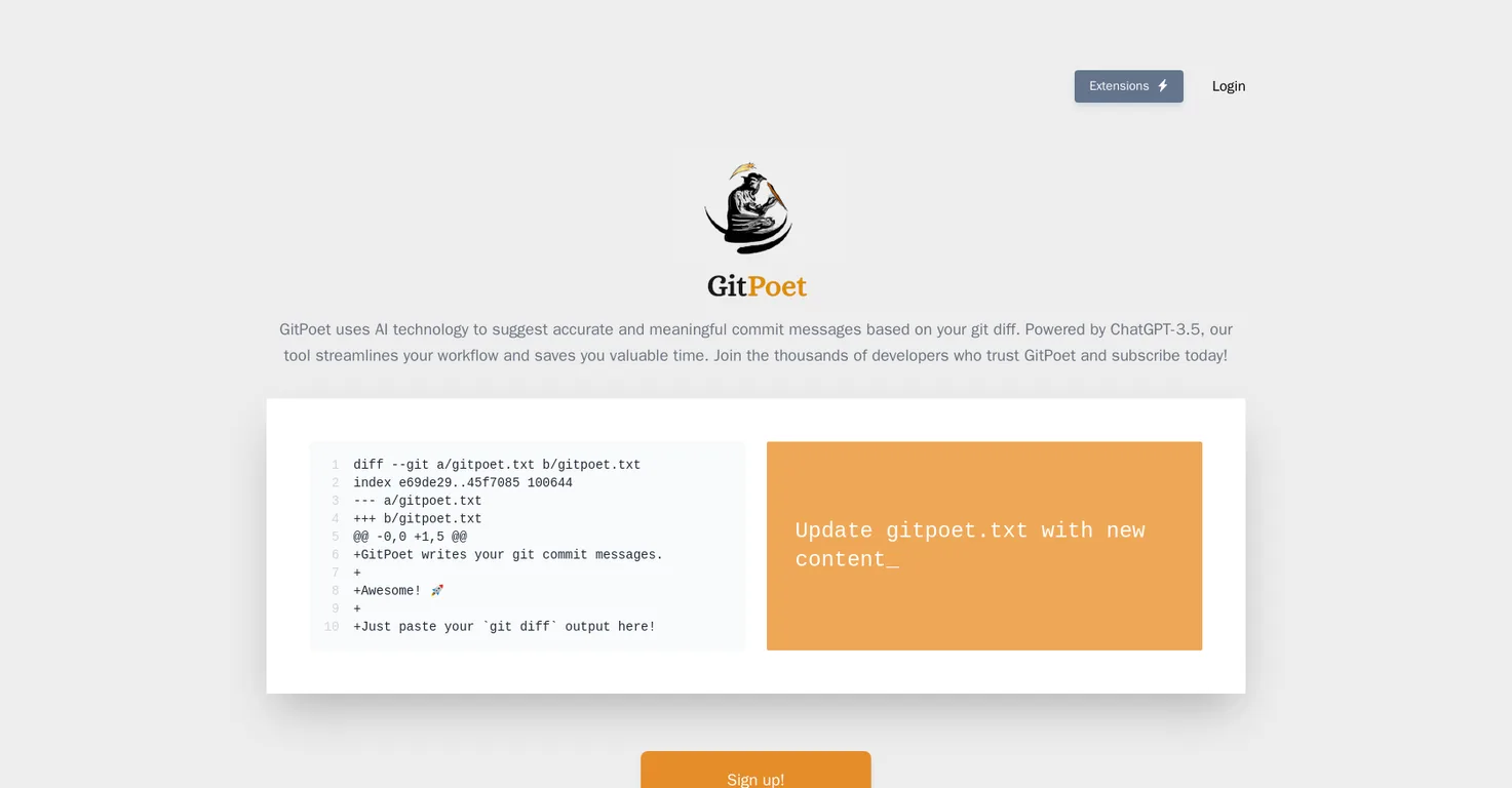 GitPoet screenshot