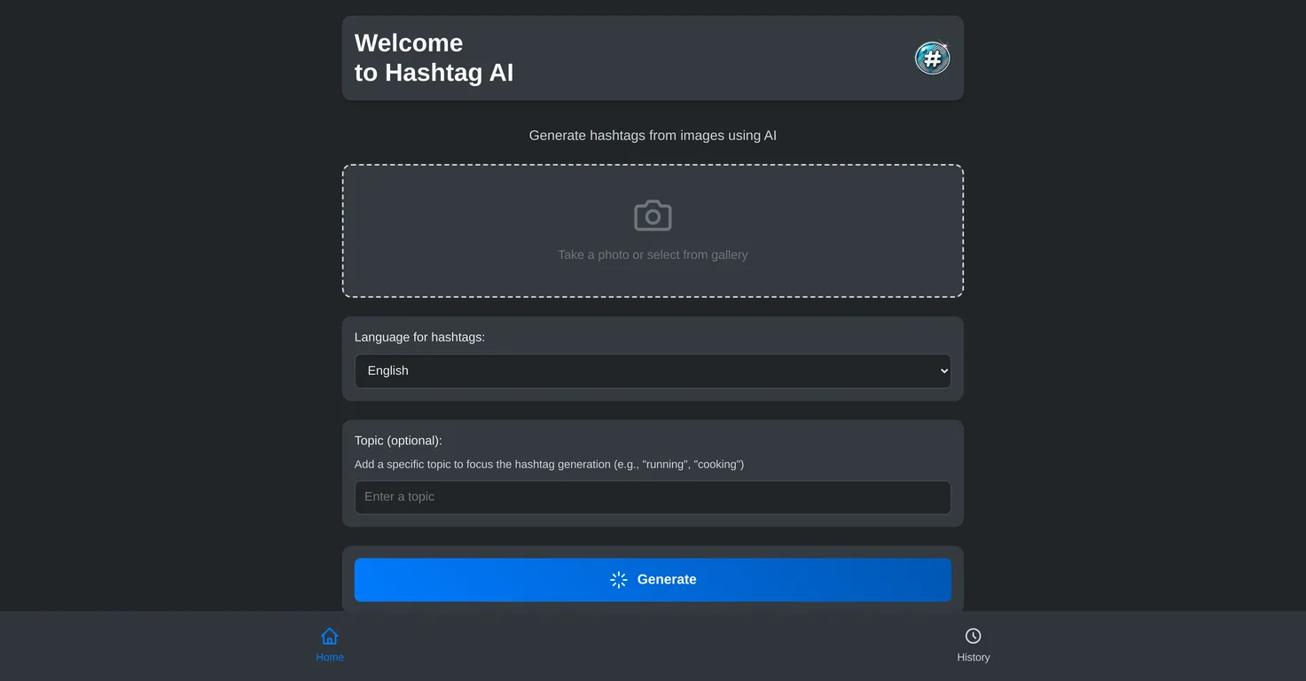 Hashtag AI screenshot