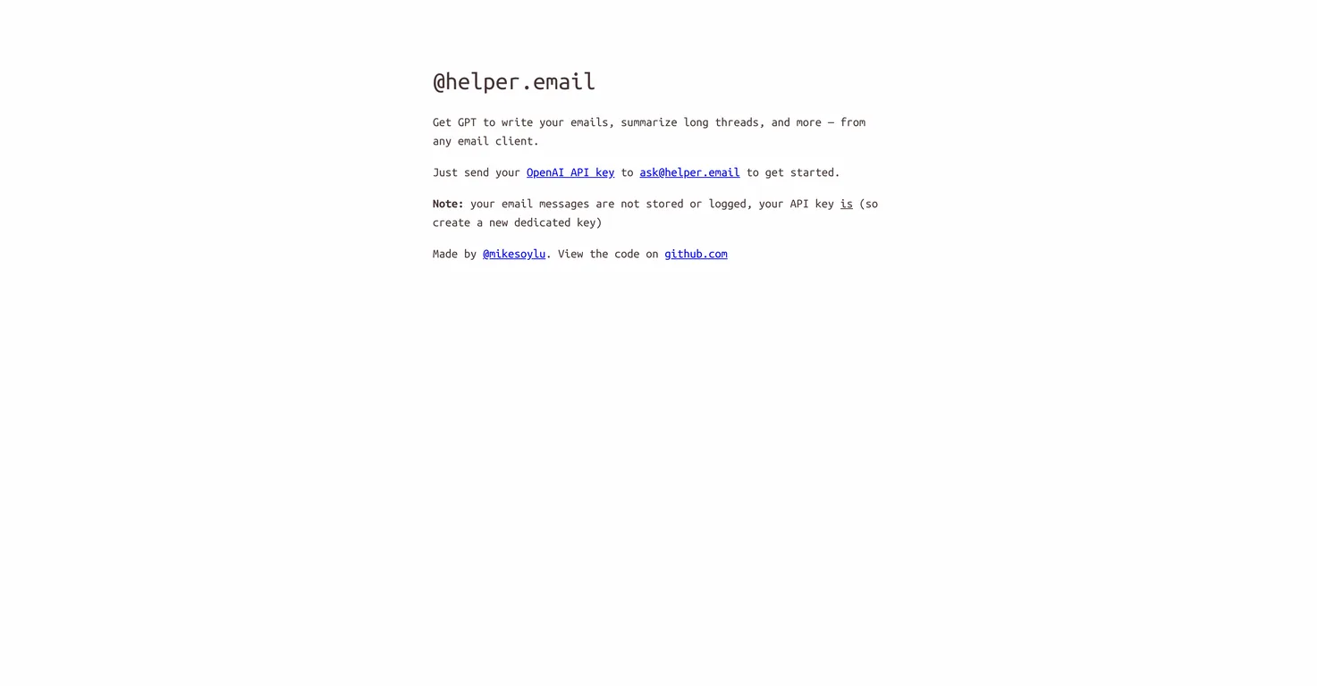 helper.email screenshot