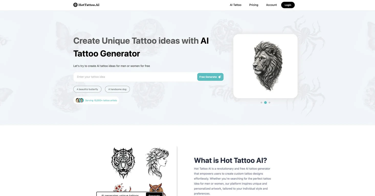Hot Tattoo AI screenshot