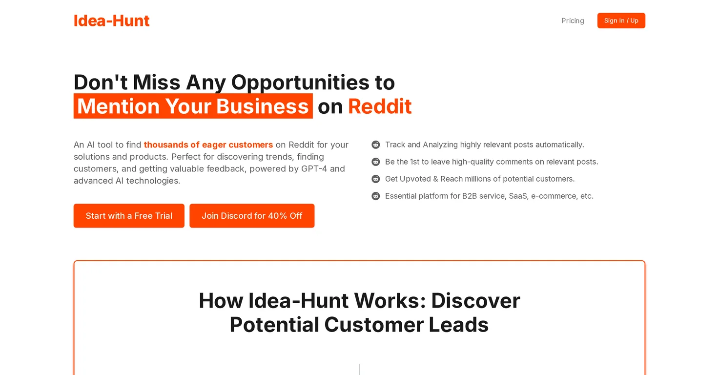 Idea-Hunt screenshot
