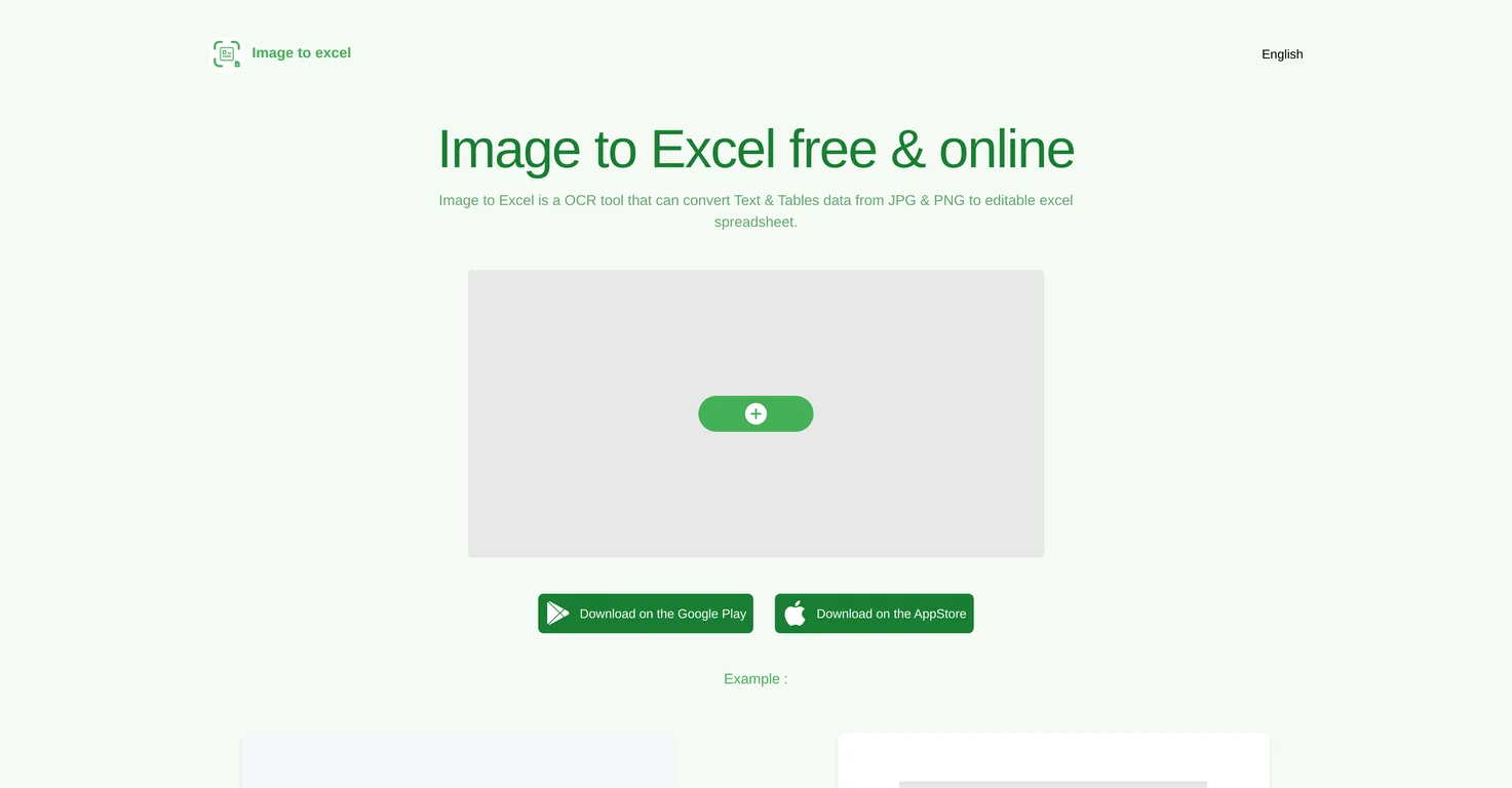 Image to Excel screenshot