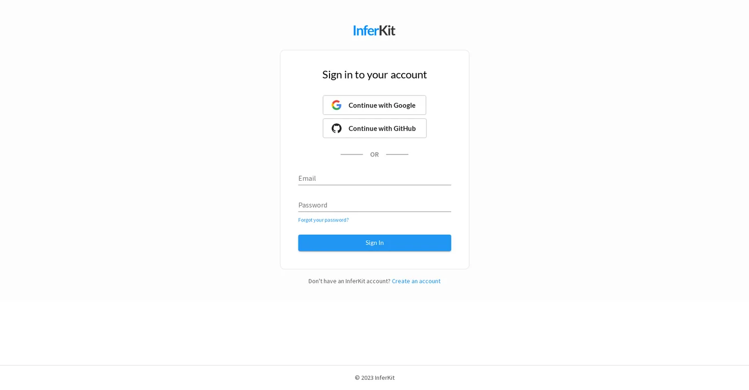 Inferkit screenshot