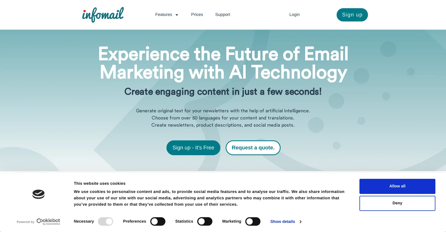Infomail screenshot