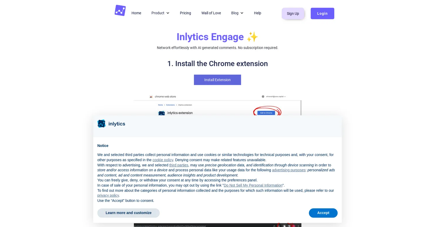 Inlytics screenshot