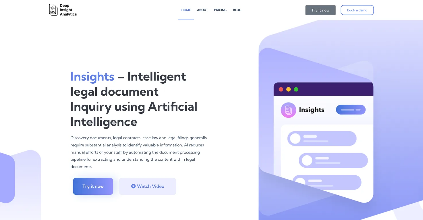 Insights - Intelligent Legal Document Inquiry screenshot