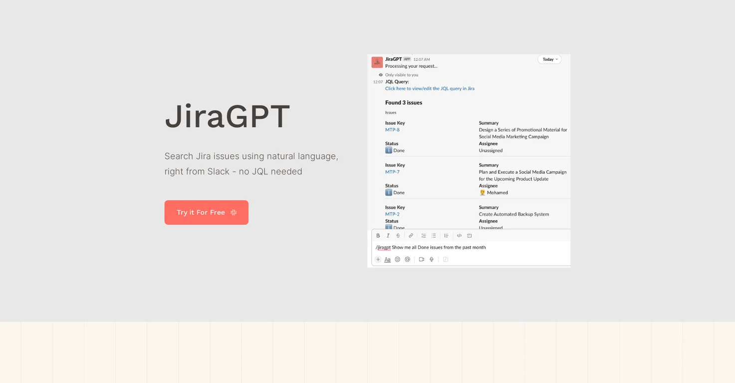 JiraGPT screenshot