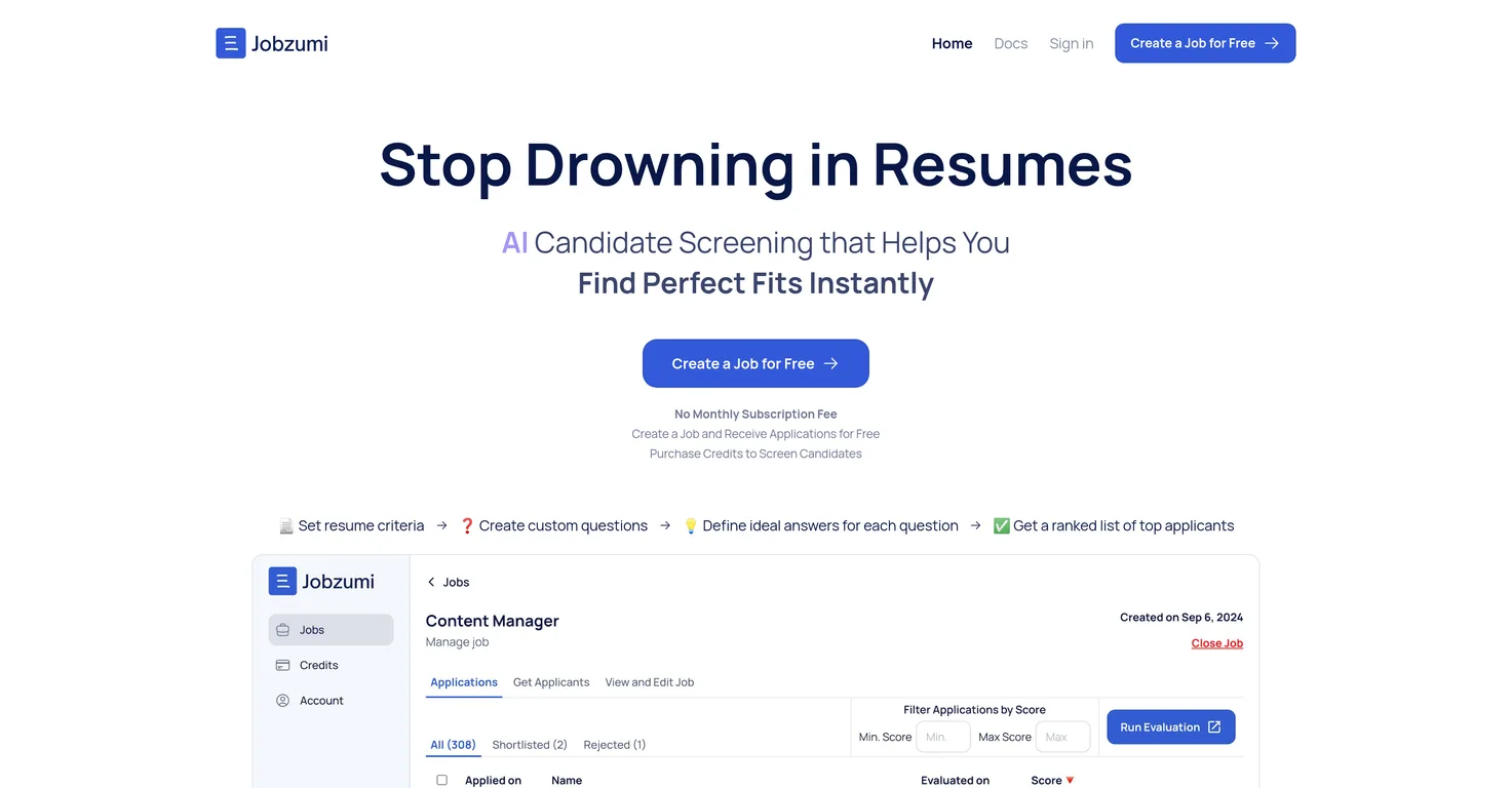 Jobzumi screenshot