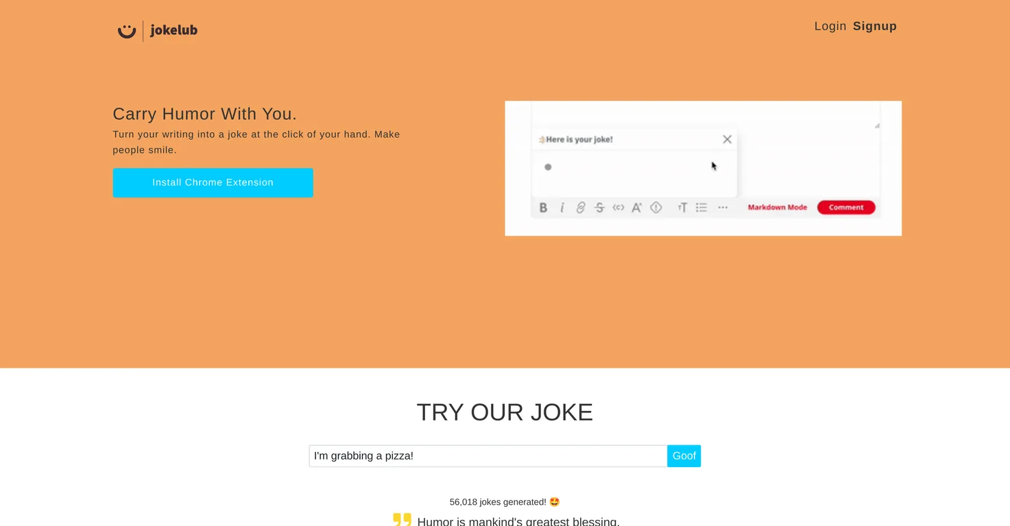 Jokelub screenshot