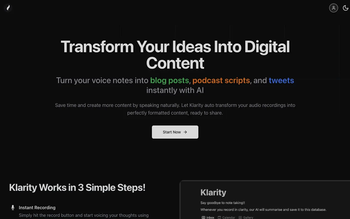 Klarity screenshot
