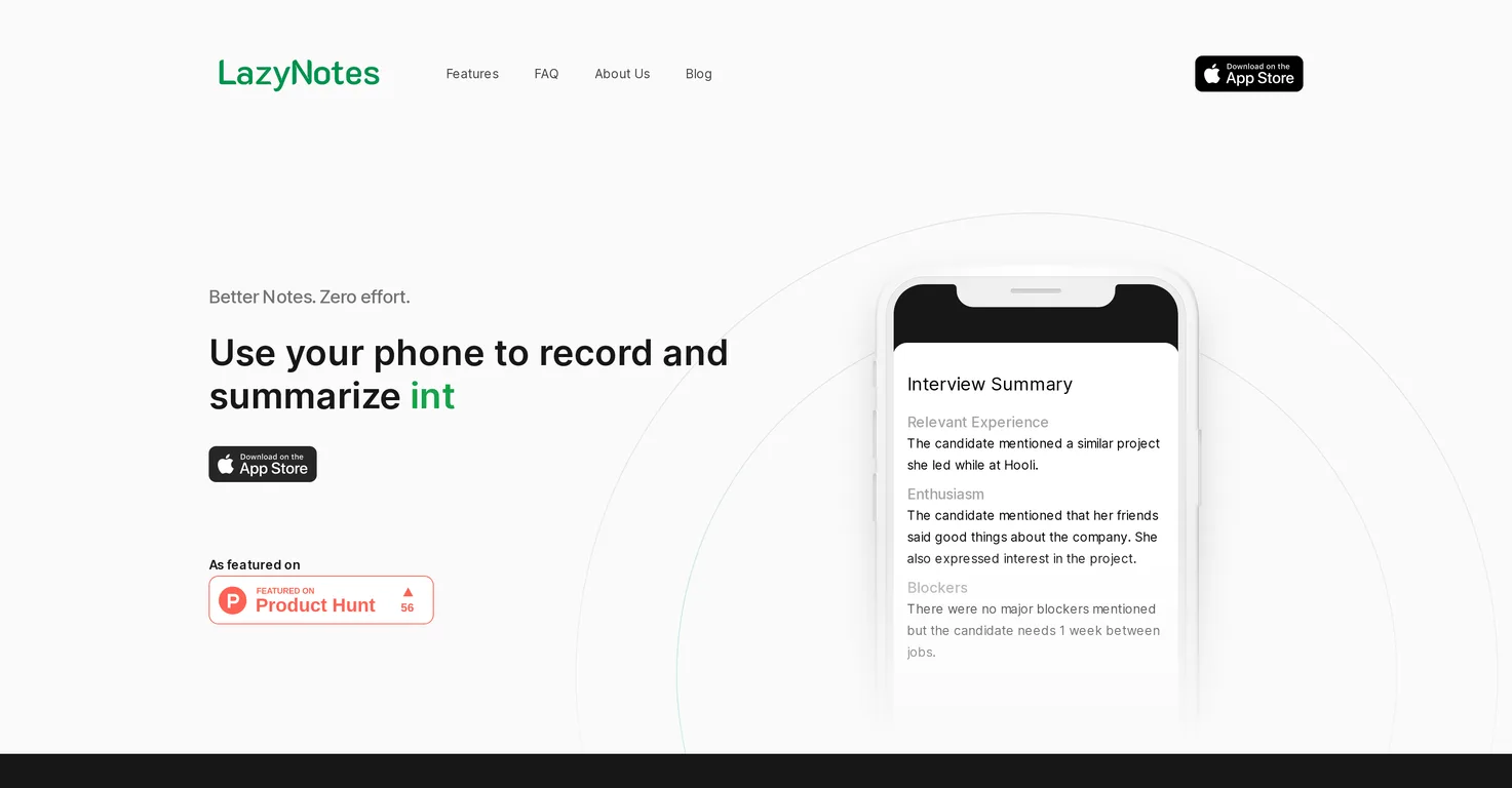 LazyNotes screenshot