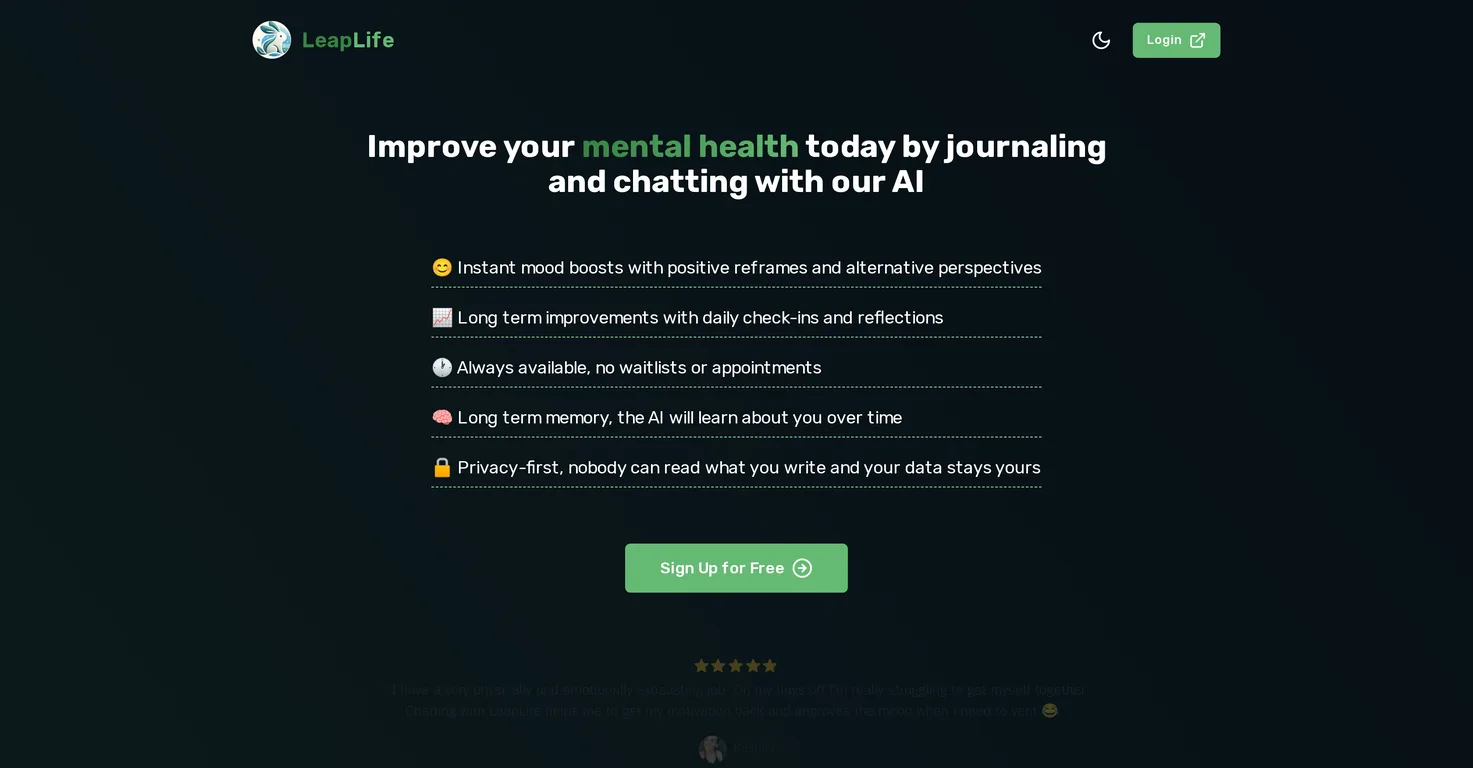 LeapLife screenshot