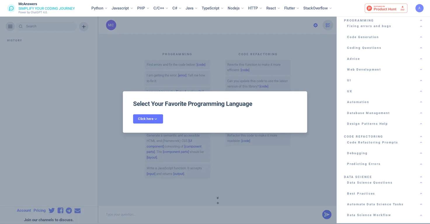 McAnswers screenshot