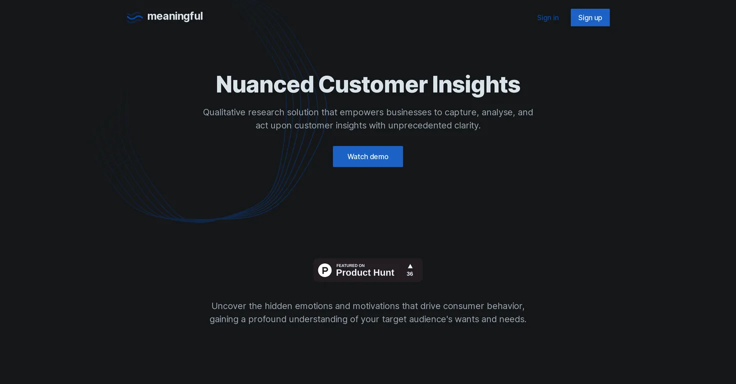 MeaningfulCX screenshot