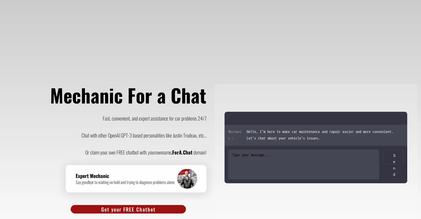 Mechanic For a Chat screenshot