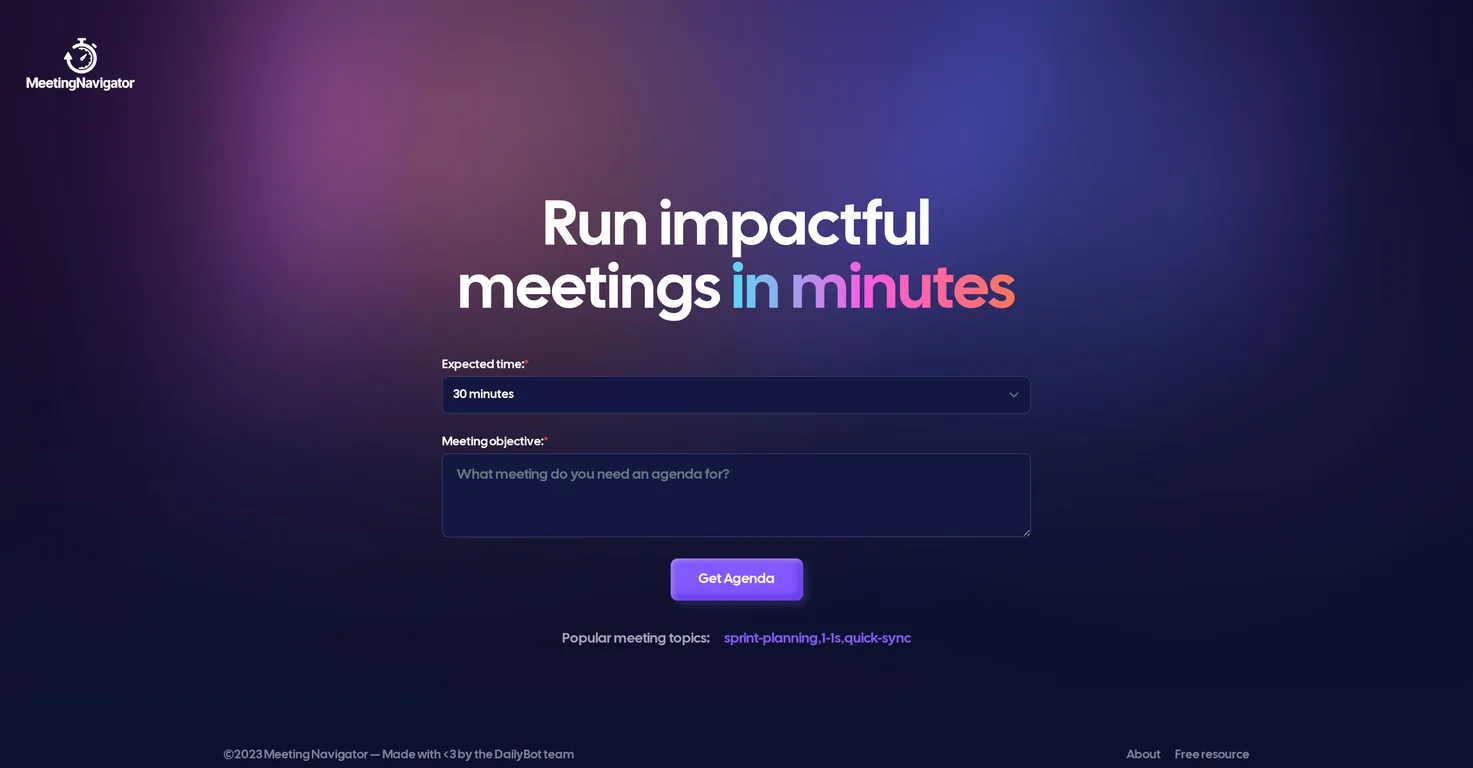 Meeting Navigator screenshot