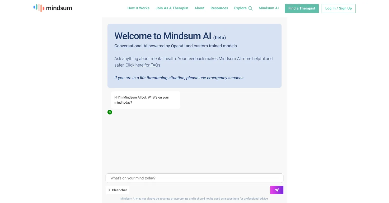 Mindsum screenshot