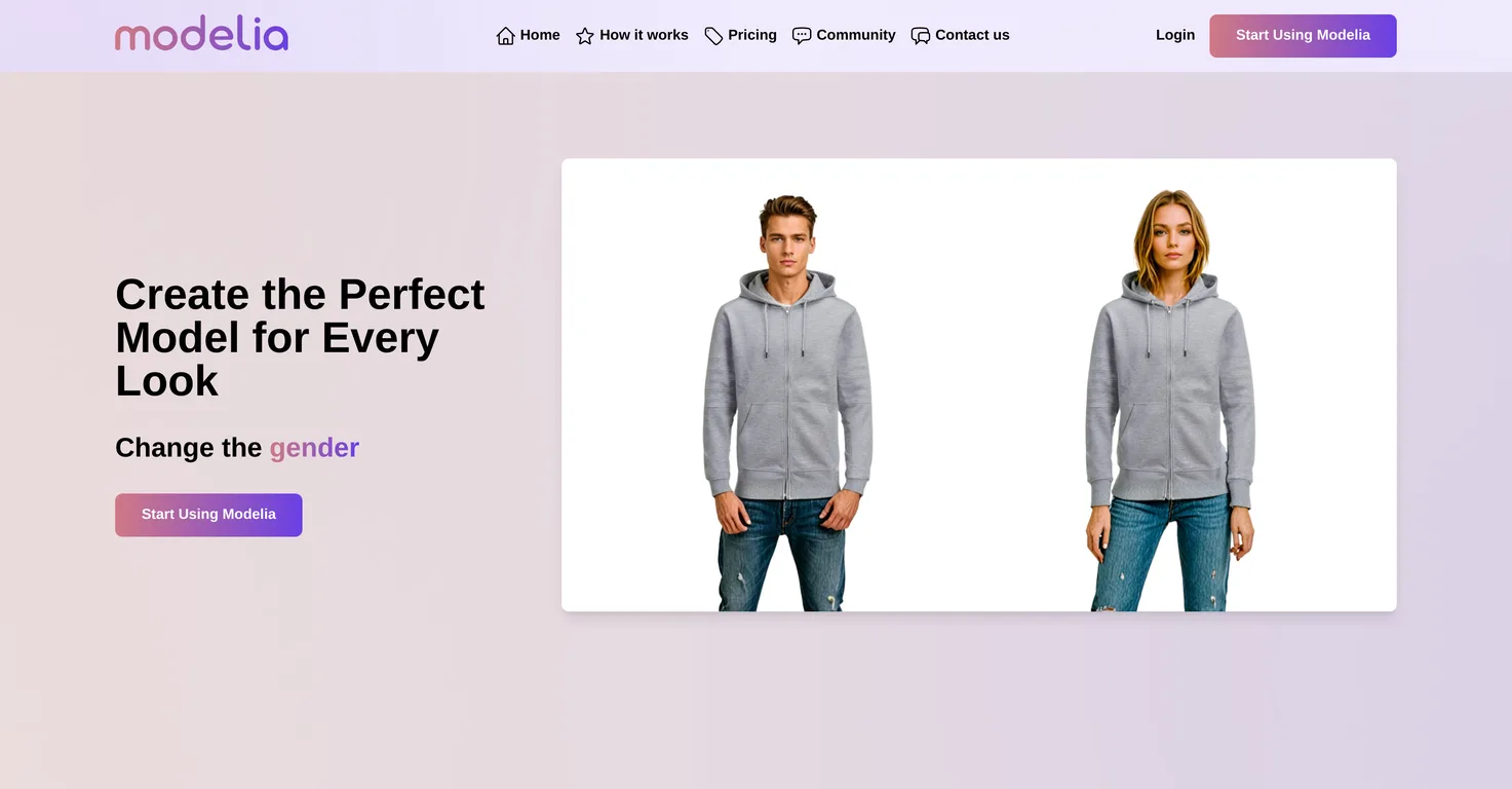 Modelia screenshot