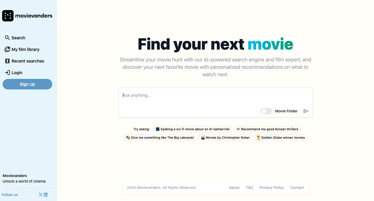 Movievanders screenshot