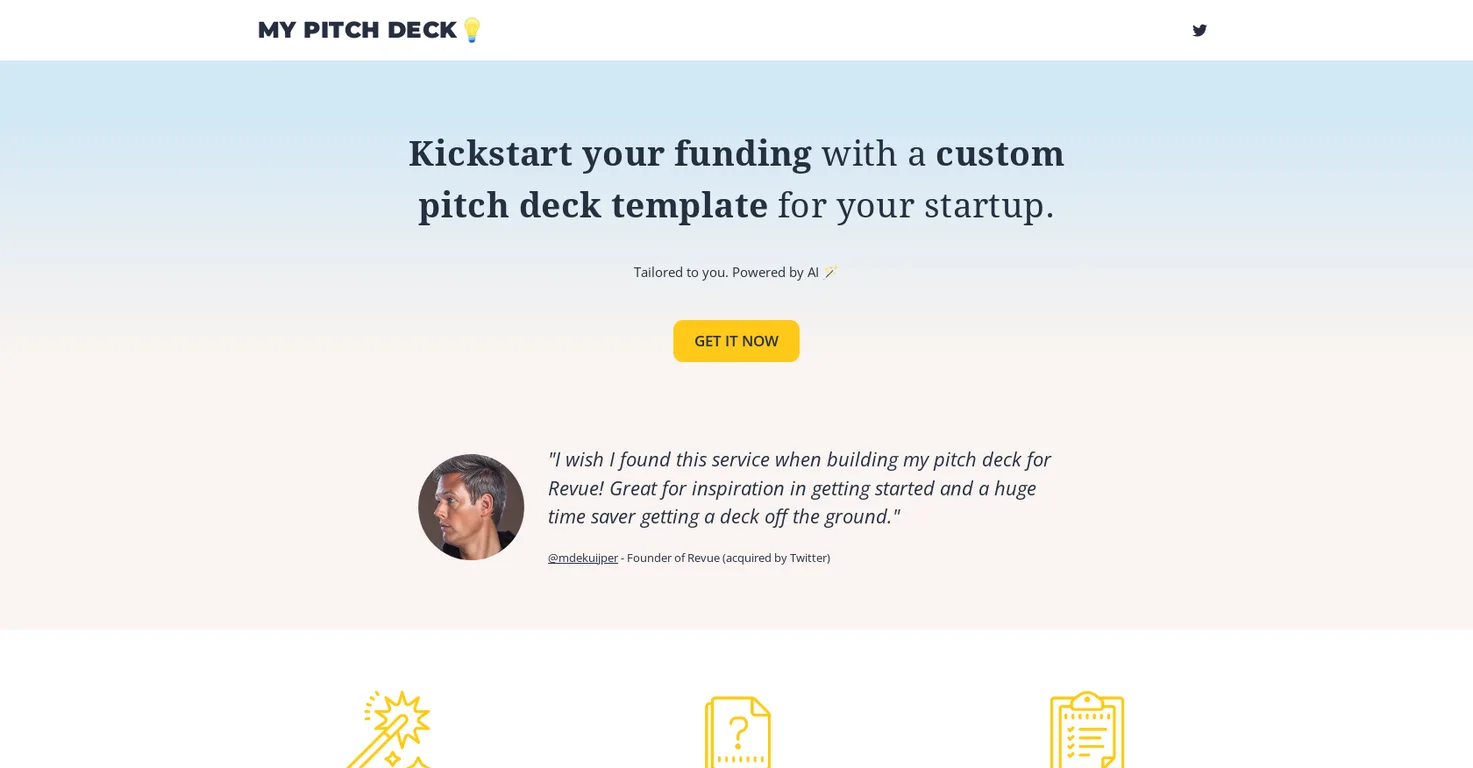 My Pitch Deck screenshot