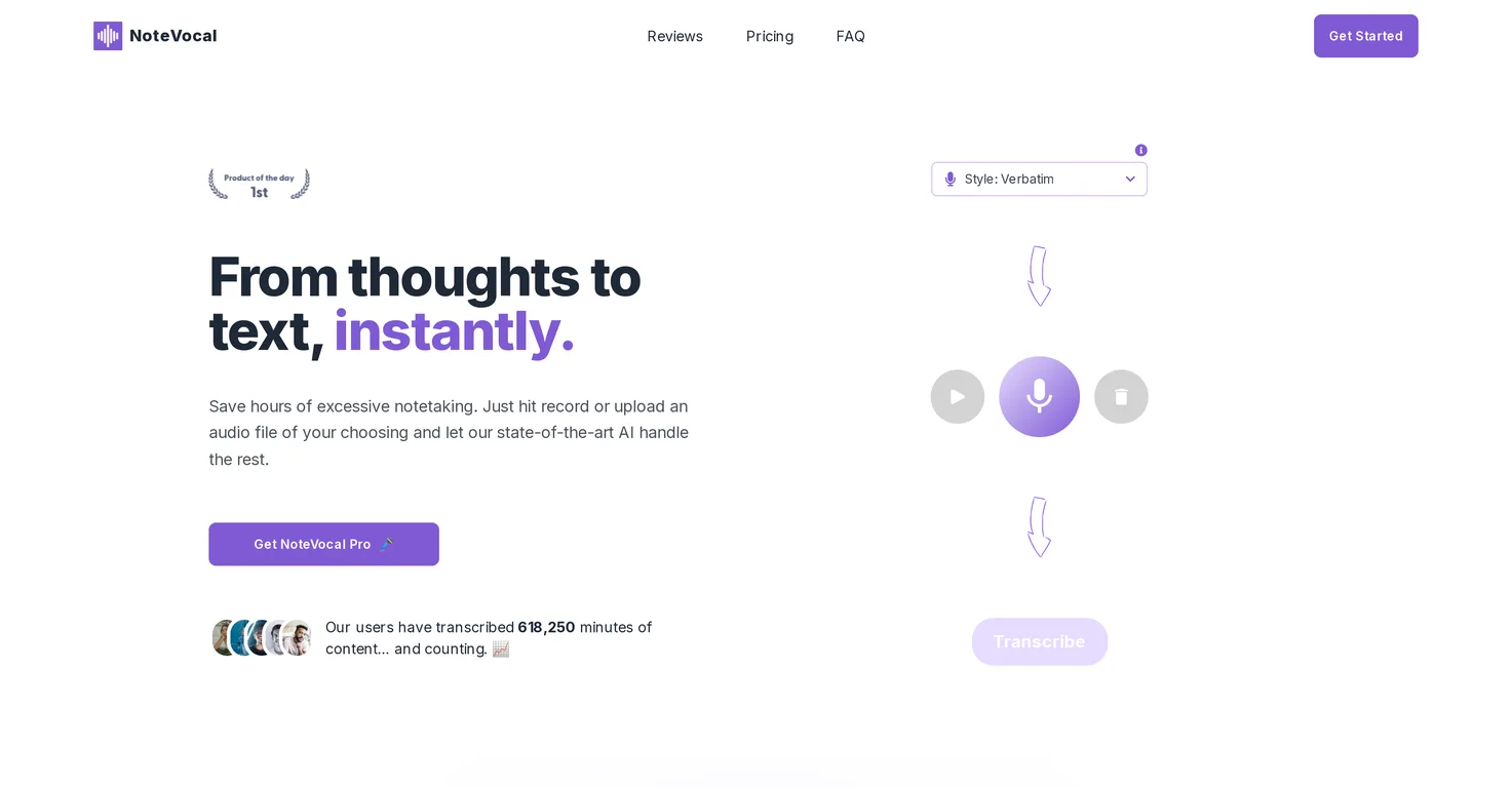 NoteVocal screenshot