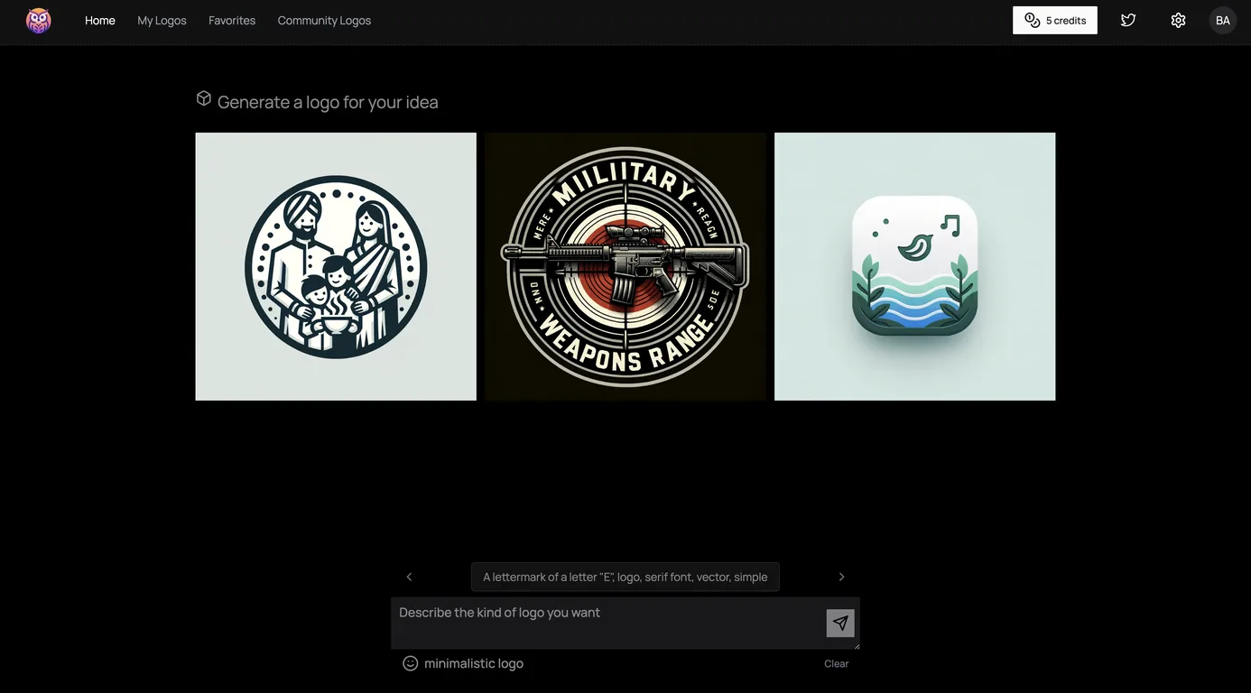 Owl AI - Logo generator screenshot