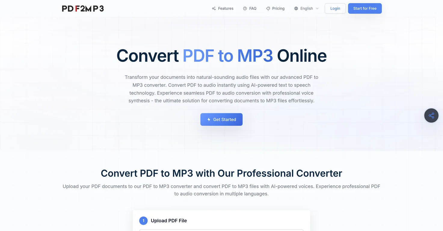 PDF2MP3 screenshot