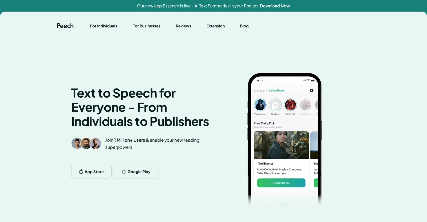 Peech App screenshot
