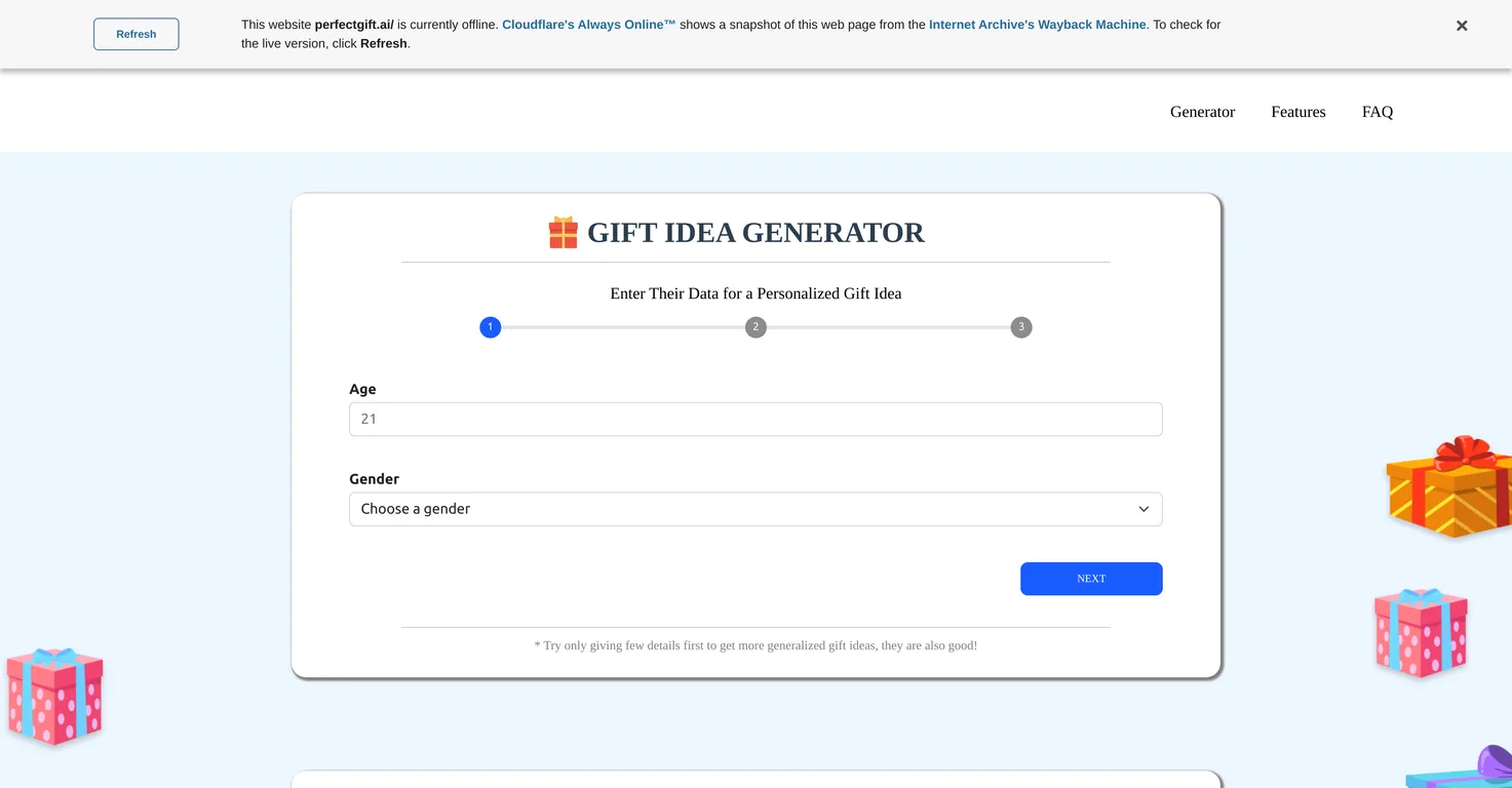Perfectgift screenshot
